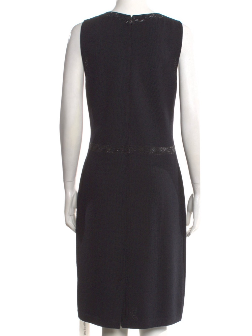 St. John Evening Black Embellished Sheath Dress – Size M / 6 - Picture 4 of 8
